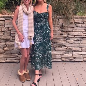 Green Floral Maxi Reformation Dress (size 8)